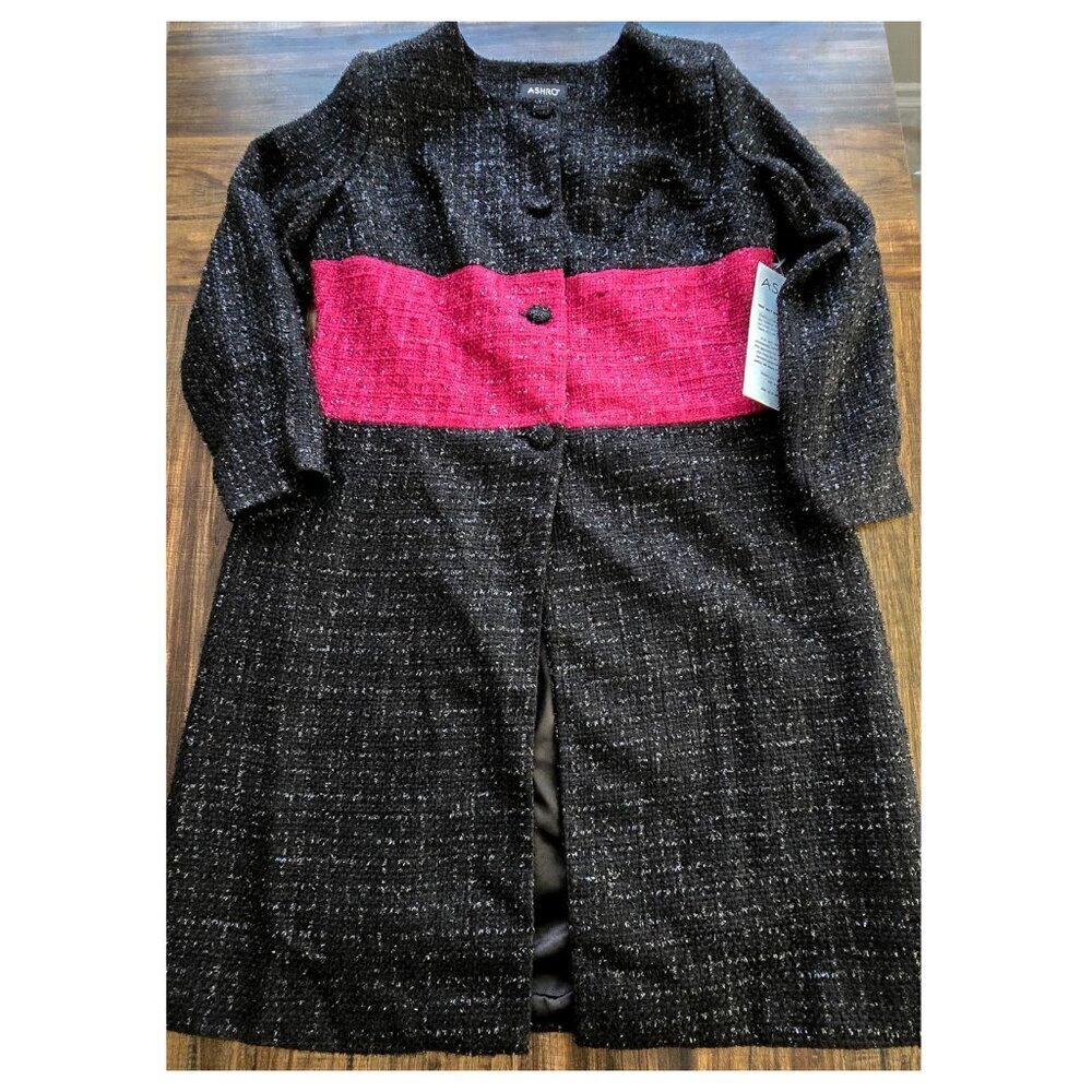 Women's Shimmer Boucle Midi Coat - Picture 2 of 7